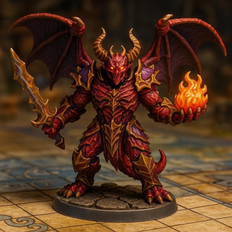 Vorsek the Ruinous Sovereign – War-Hammer Chaos Daemonic Archfiend Boss Miniature (28mm Scale, ~80mm Figure)