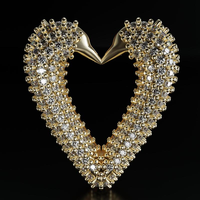 Two Swans Heart Pendant STL