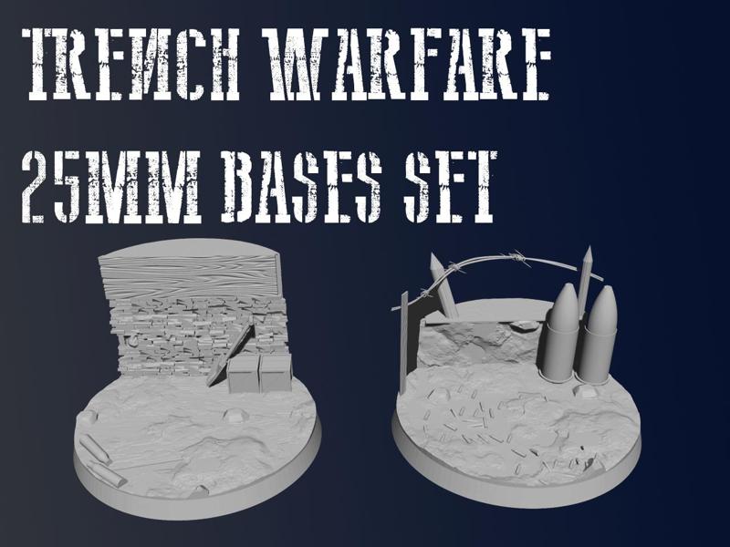 50mm Trench Warfare Bases Set V2