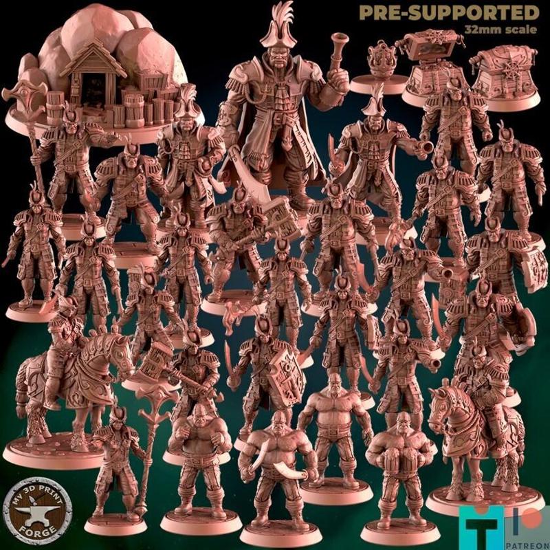 Kul Tirans Pack (24 unique pre-supported STLs)