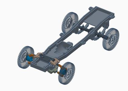 WPL D12 CHASSIS MOCKUP and Body base-plate