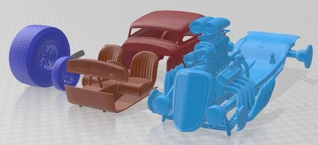 1935 Ford Hot Rod Printable Car