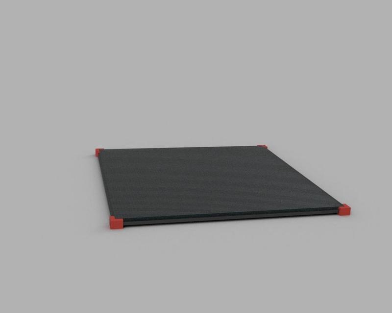 Tronxy P802E Glass Corners for 8.5" x 8.5" 2.5mm glass