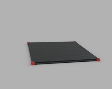 Tronxy P802E Glass Corners for 8.5" x 8.5" 2.5mm glass