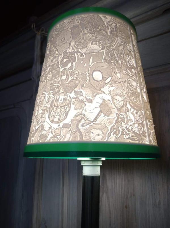 lithophanie lamp bombing marvel