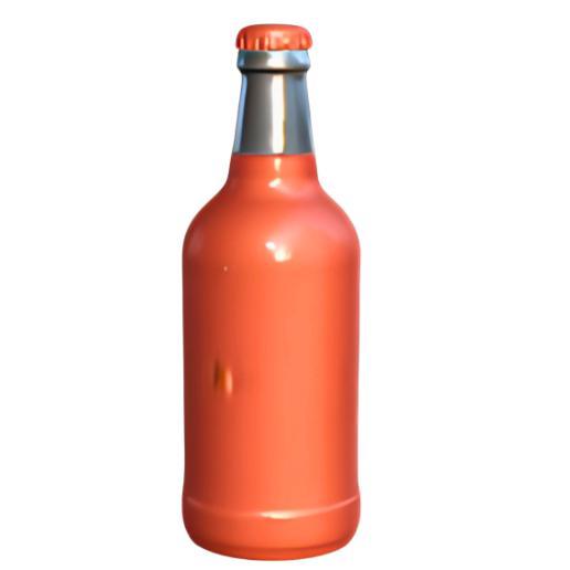 Orange Bottle with Crown Cap
