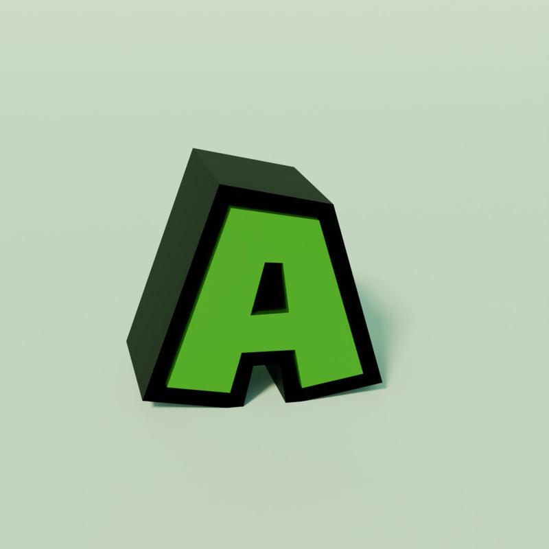Super Mario letters, letter A