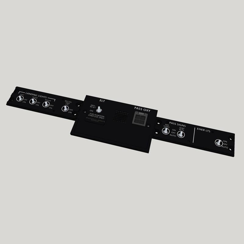 CRJ-900 Landing Lights, Passengers Signes and ELT panels