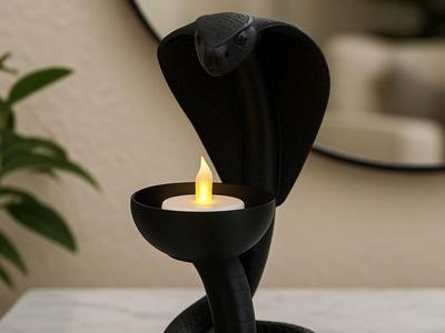 Cobra Flame – Snake LED Candle Holder