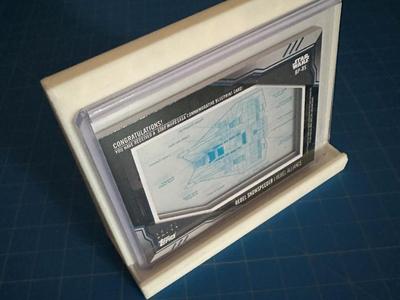 Landscape card stand for bare or top-loaded cards
