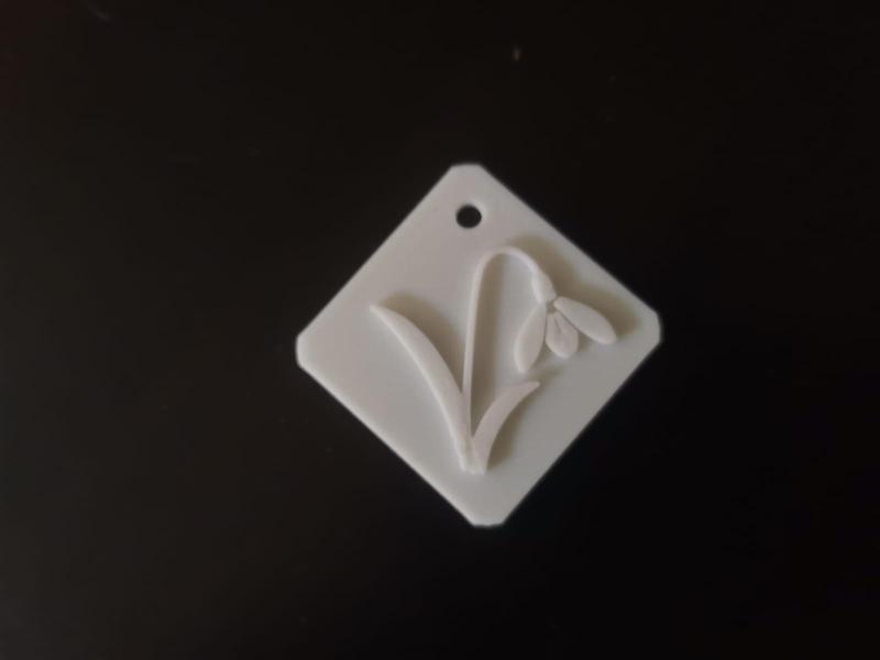 Snowdrop flower pendant - Martisor cu ghiocel