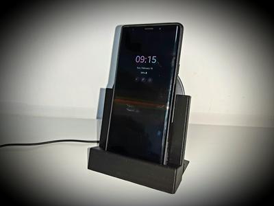 Galaxy Note 9 stand for Qi charger