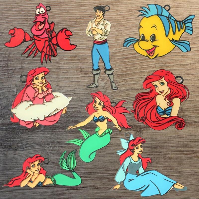 Set of 8 Disney ornaments The Little Mermaid