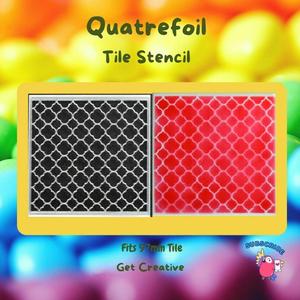 Quatrefoil Tile Stencil - Fits 97mm Tile