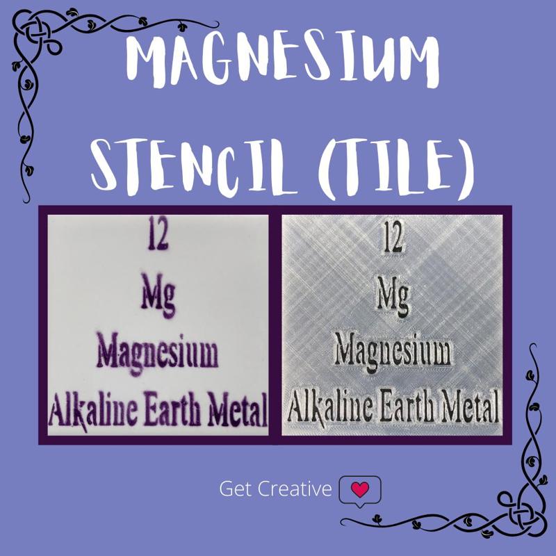 Tile Stencil - Periodic table - Magnesium