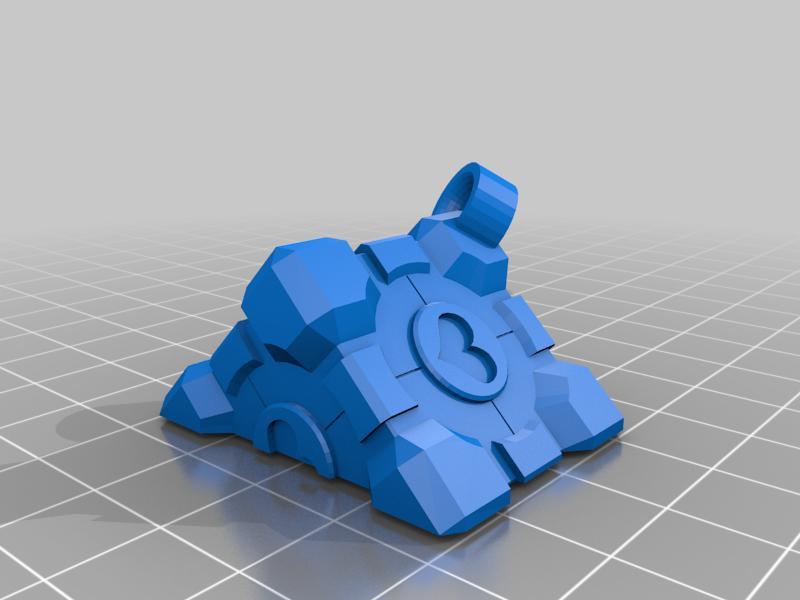 Matching keychains Companion Cube Portal