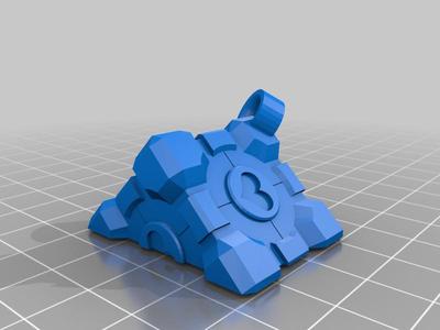 Matching keychains Companion Cube Portal