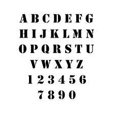 stencil alphabet typography stamp