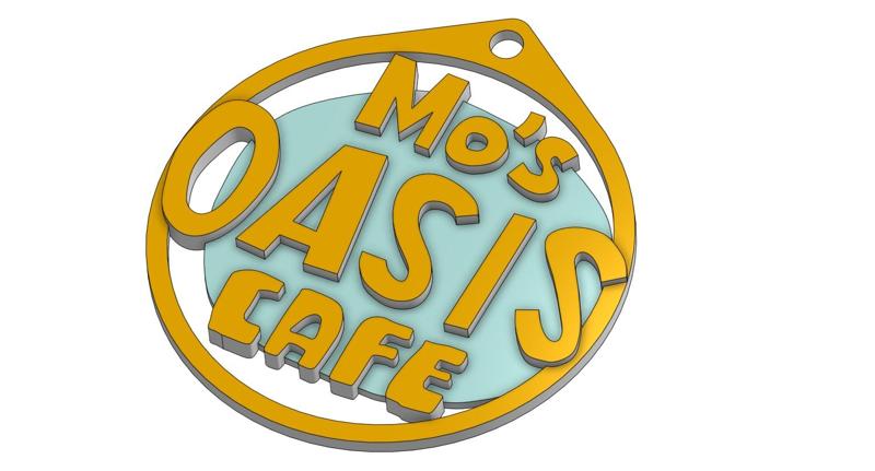 MO'S OASIS CAFE KID COSMIC KEYCHAIN