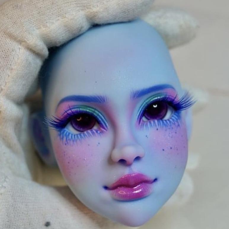 Dxgirly Designs Bubbles BJD Head ONLY