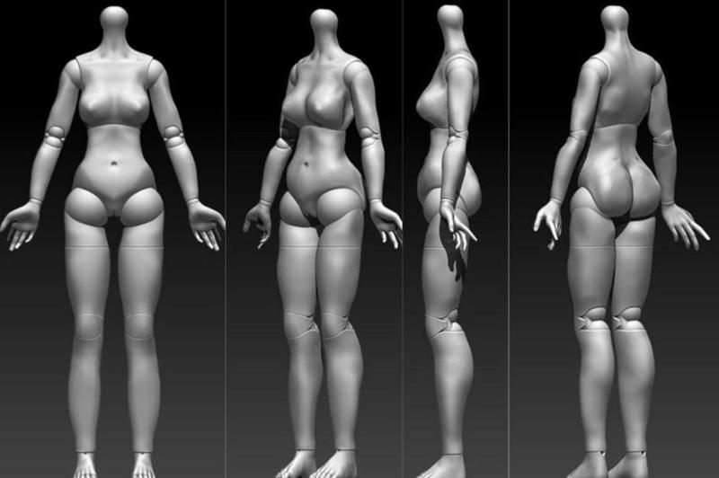 Dxgirly Designs Slim Female BJD Body ONLY