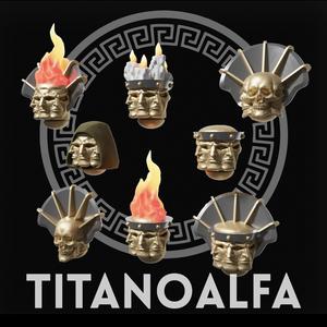 Fantasy gladiator trifaced helmets sigmarines (32mm scale)