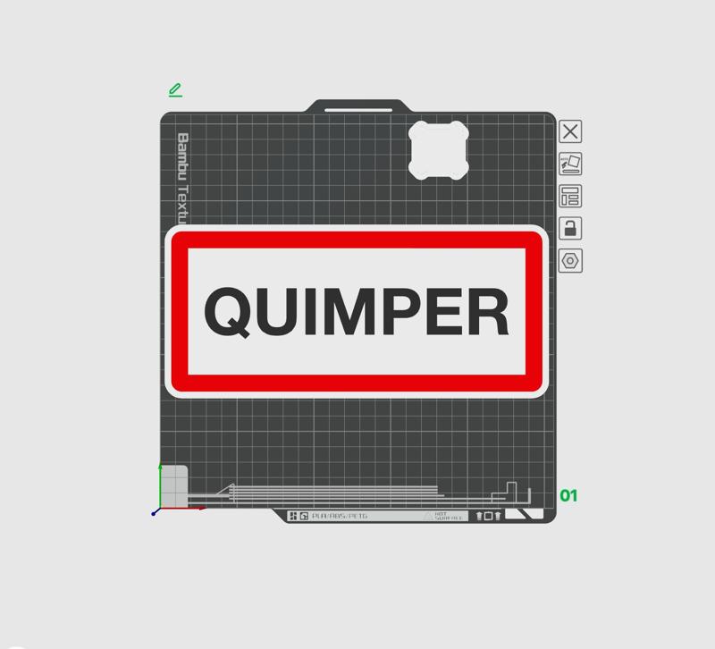 Quimper city sign