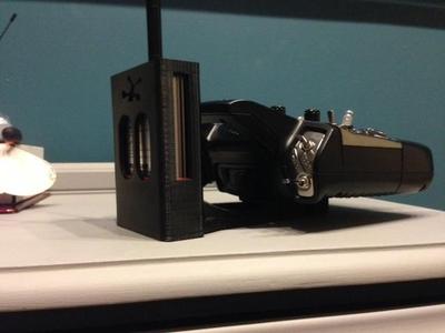 Ezuhf  transmitter holder with jr module. Shown fitted to turnigy 9xr