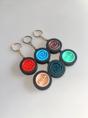Kia Gyroscope Tire Keychain – Rotating Logo