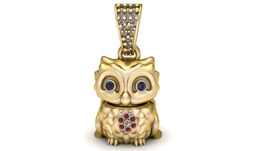 OWL CHARM BIRD PENDANT 3D PRINTABLE MODLE