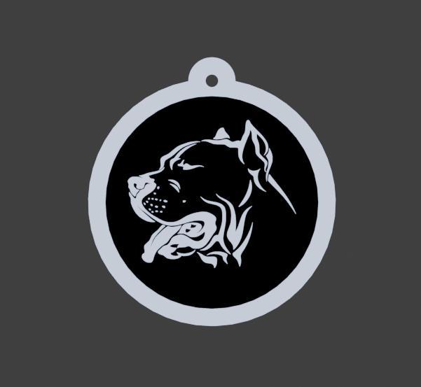 Dogo Argentino keychain - dog tag