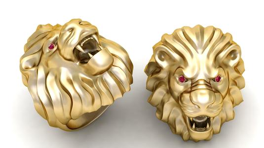 lion ring 3D printable model