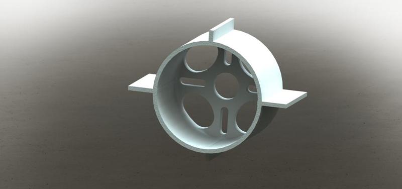 Flying wing FX61 engine support 