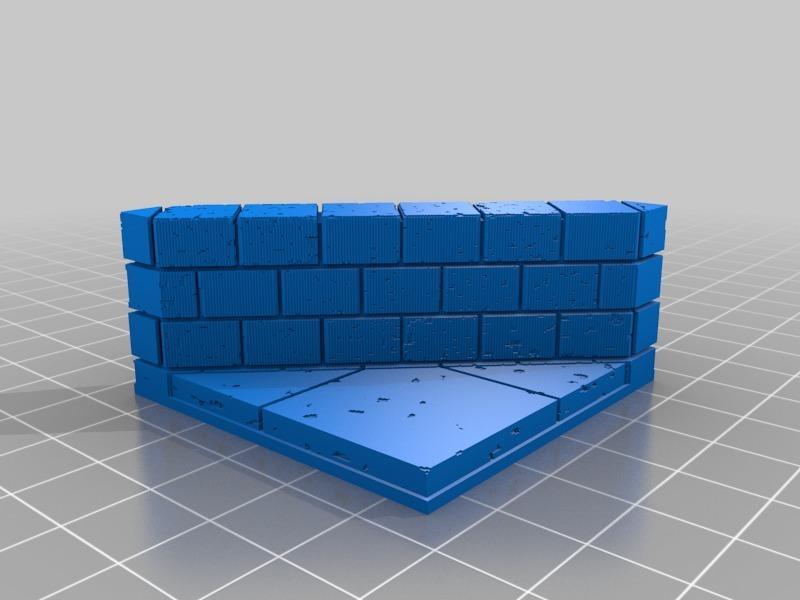 OpenForge 2.0 Cut Stone Diagonal Half Walls