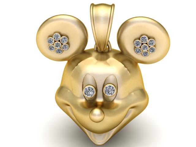 MICKEY MOUSE PENDANT 3D PRINTABLE MODEL