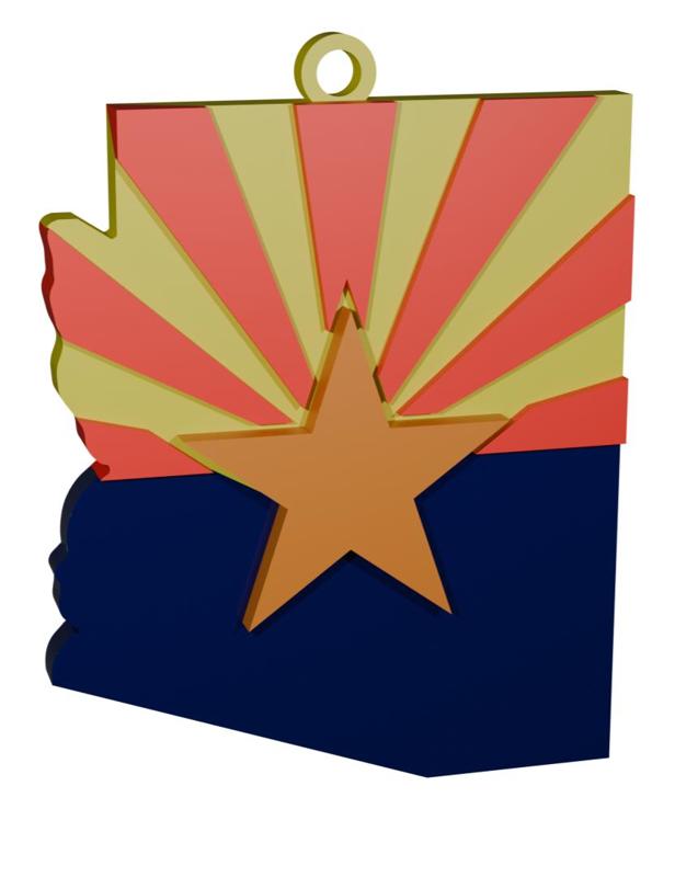 Arizona Map keychain