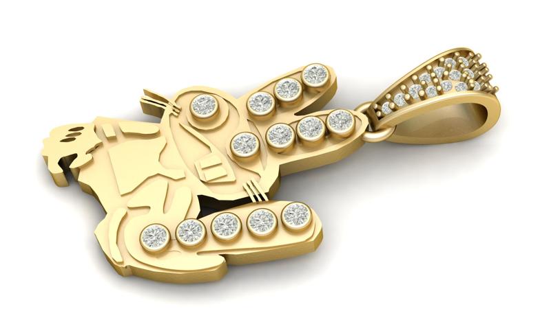 hand sign pendant 3D printable model