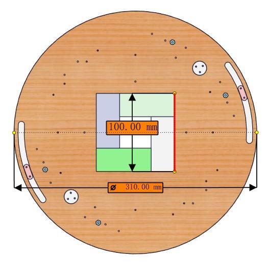 SL4BLSH100A-Laser Cut Square Hole Sliding Iris Diaphragm