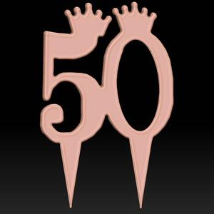 50 Cake Topper