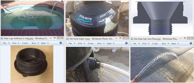 Pool filter plug to garden hose adapter