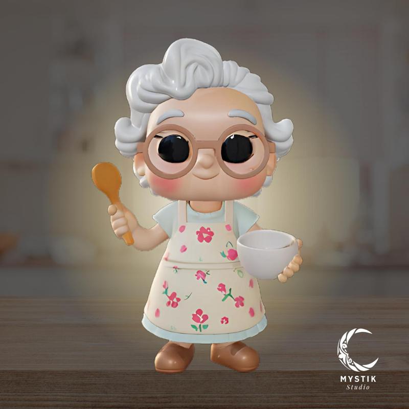 Abuelita cocinera - Tender and homemade Funko style figurine