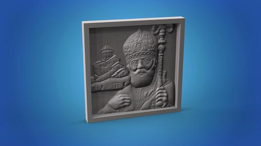 Christian church art panno 3D STL model for CNC router and 3D printing