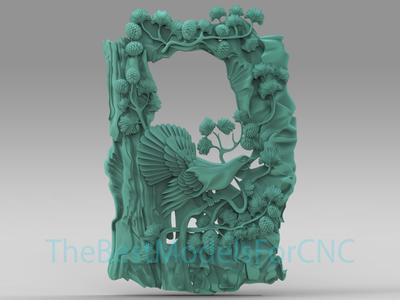 3D Model STL File for CNC Router Laser & 3D Printer Frame With Nature Landscape