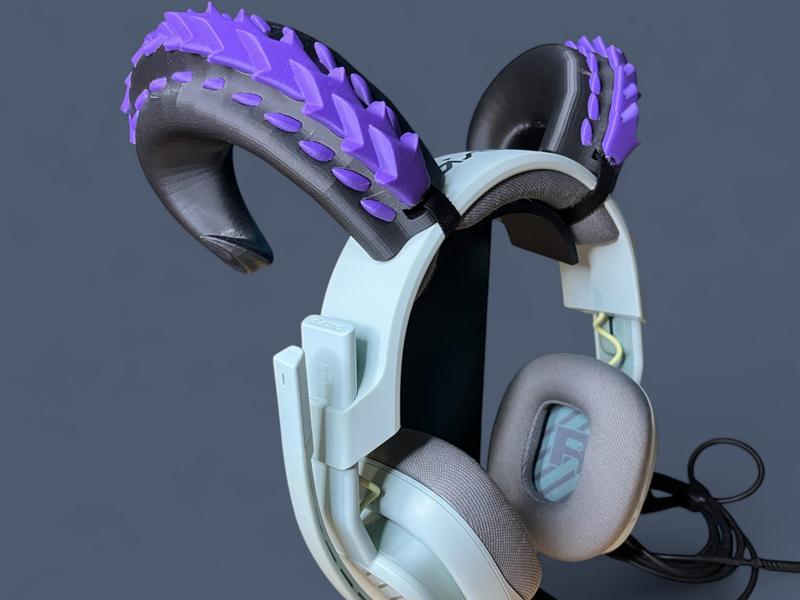 Dragon horns headset attachment horn headphones decor tech accessory