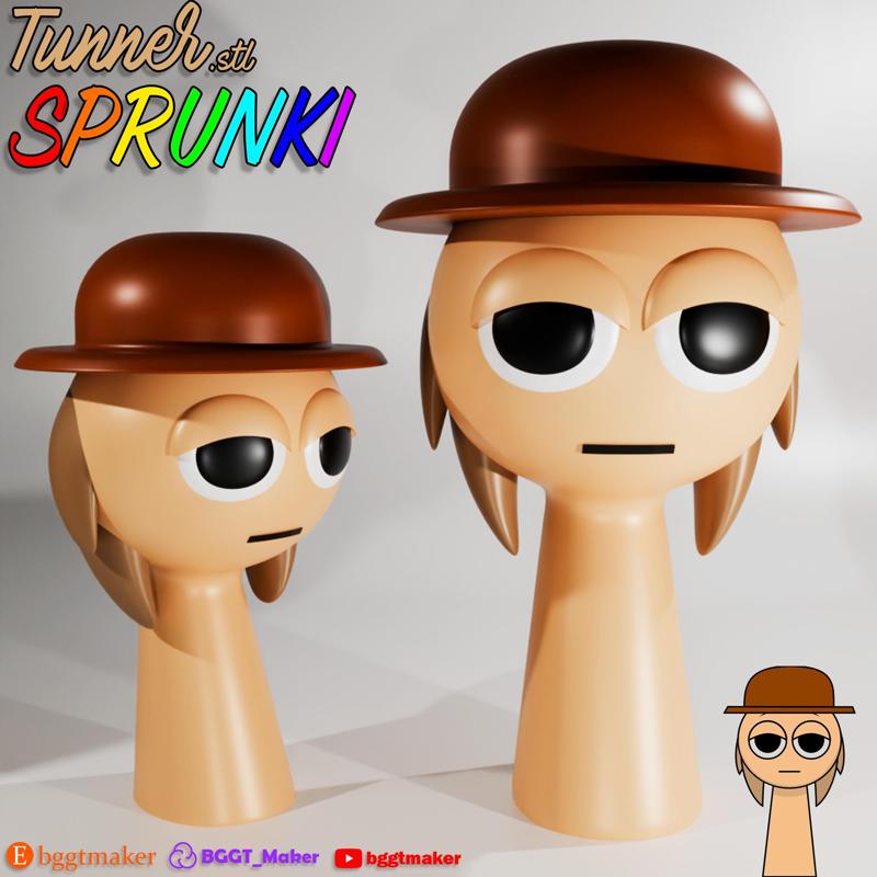 TUNNER SPRUNKI INCREDIBOX TAN | Sprunki 3D Model STL Fan Art