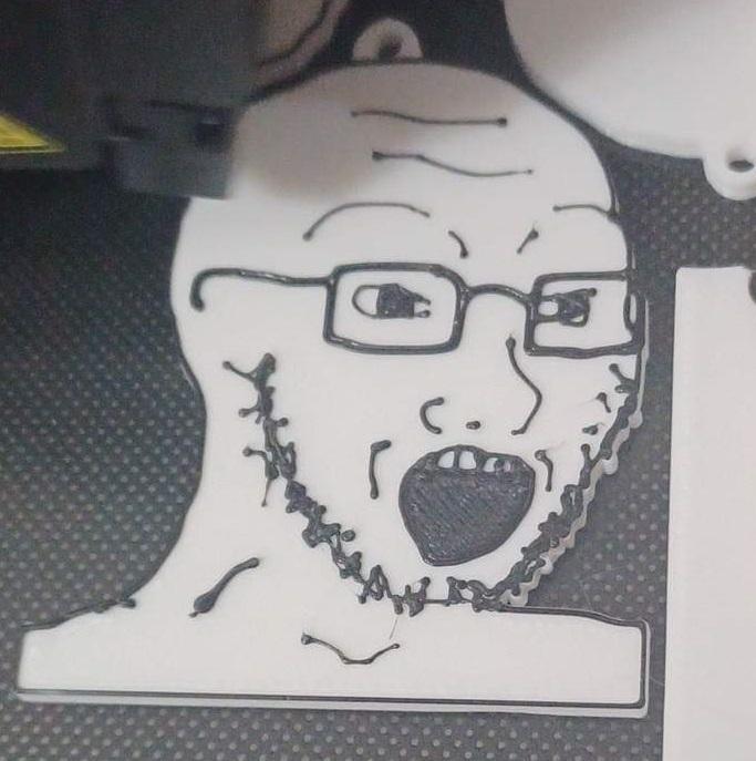 Excited Soyjak Meme Keychain