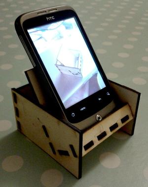 Laser cut mobile phone stand