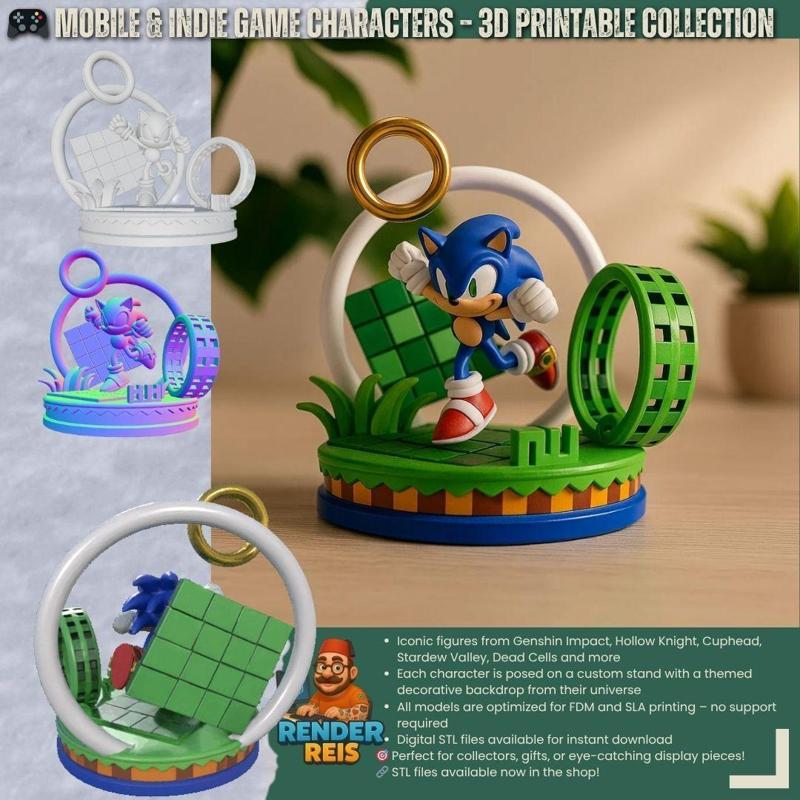 Sonic Diorama – 3D Printable Statue