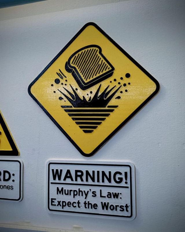 Warning Sign "Murphy's Law"
