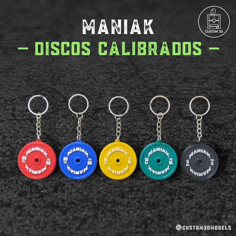 Calibrated discs Maniak | Key Ring | Crossfit Gym